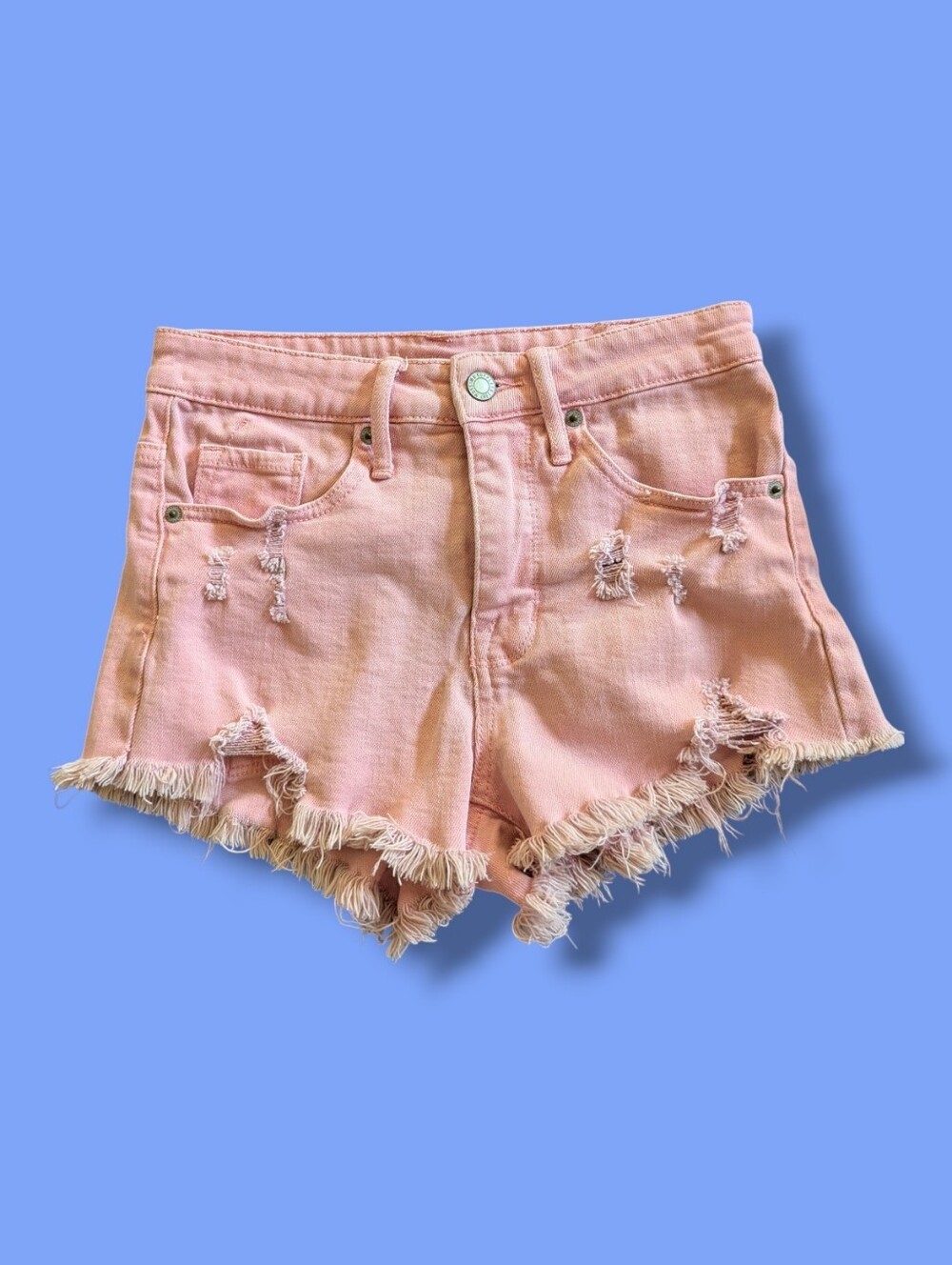 Distressed Pink Shorts